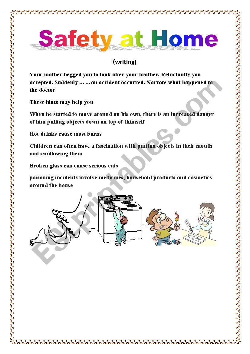 safety at home worksheet