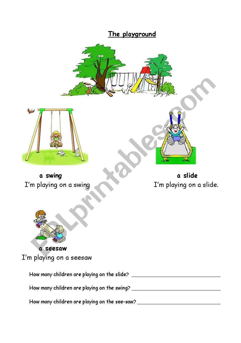 playground worksheet