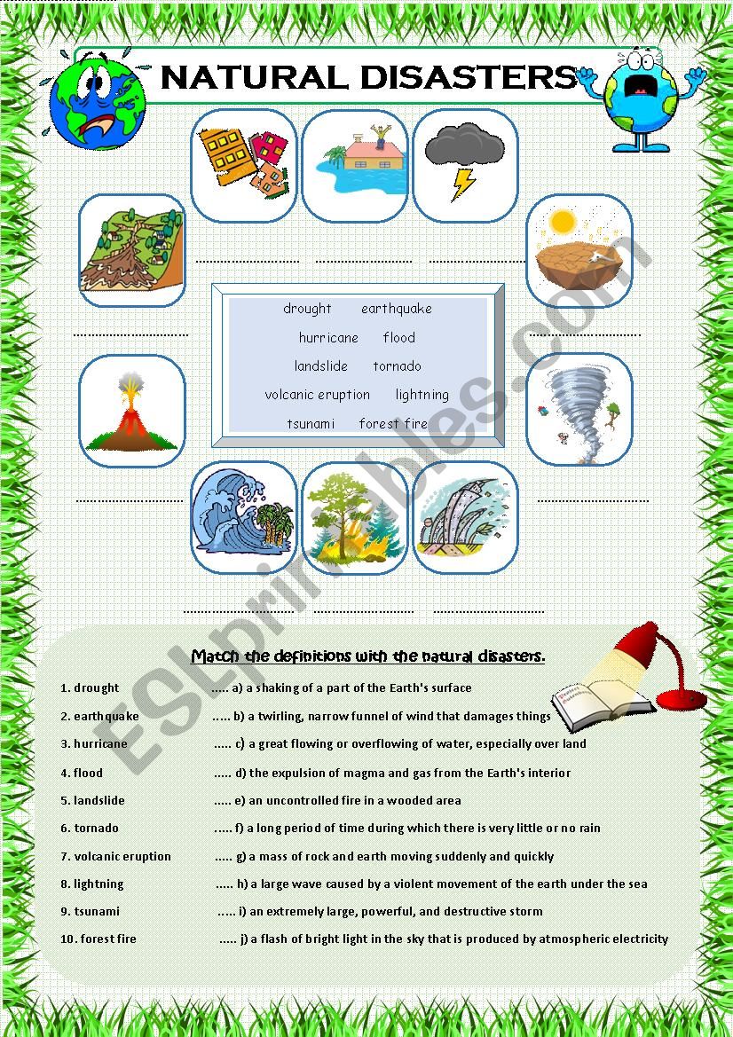 Natural Disasters worksheet