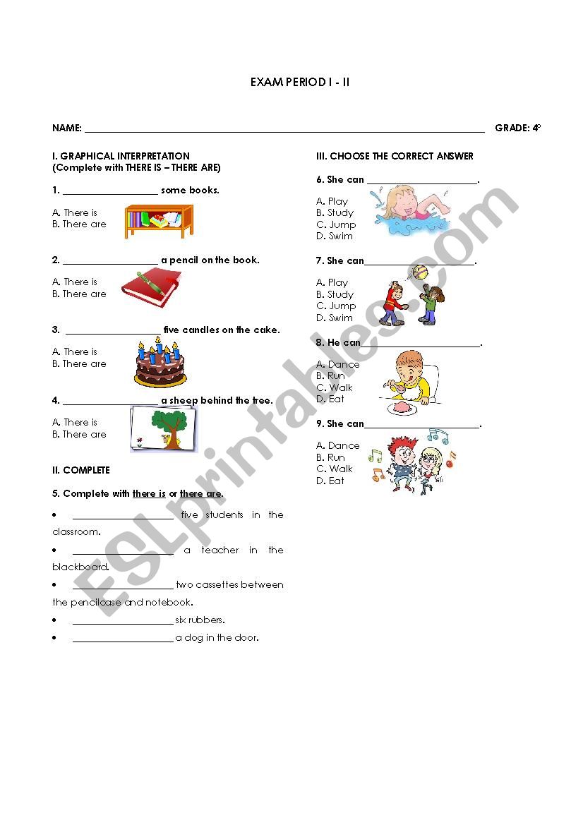 There is - There are worksheet