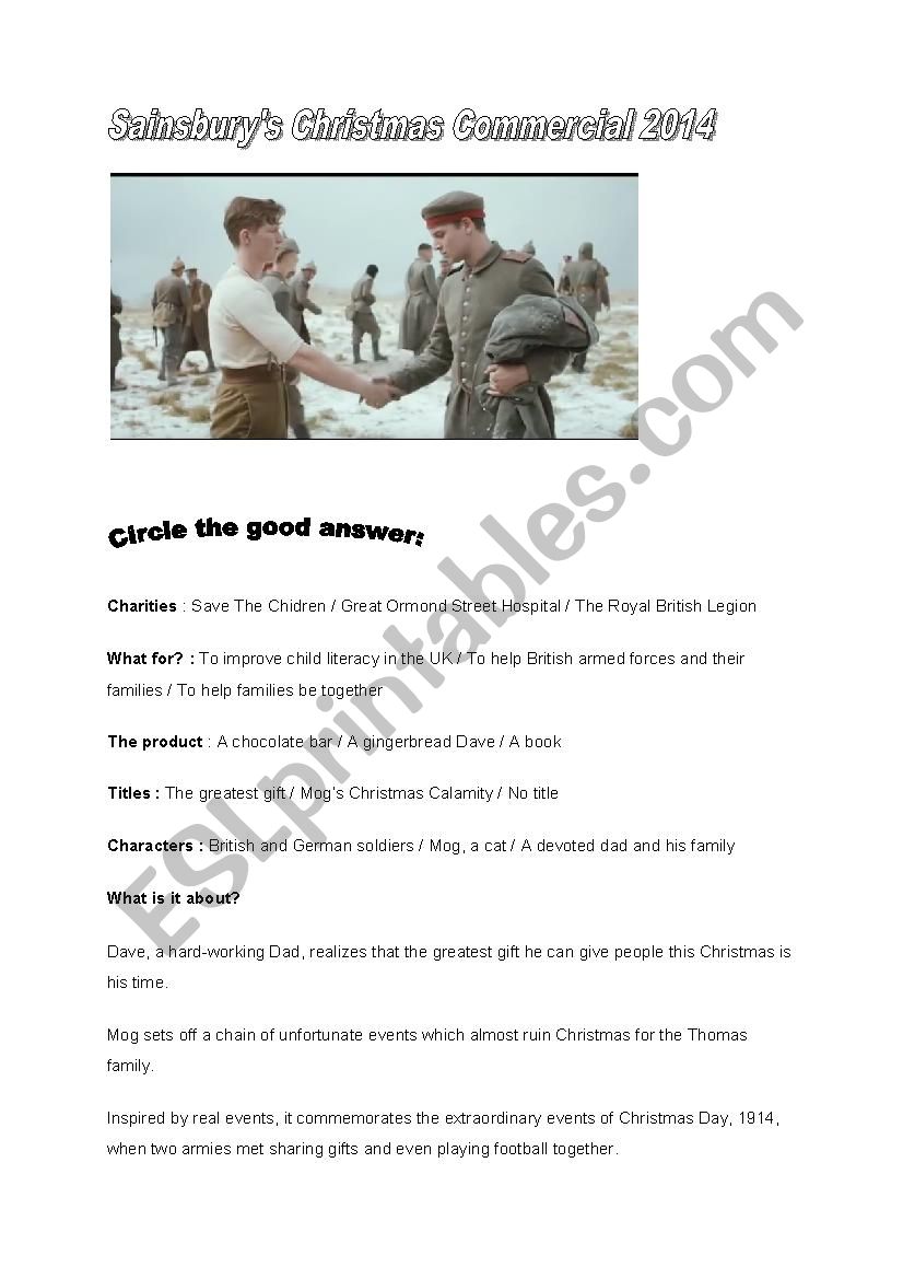 Video Activity: 2 Video Adverts by SainsburyÂ´s Part 2/3