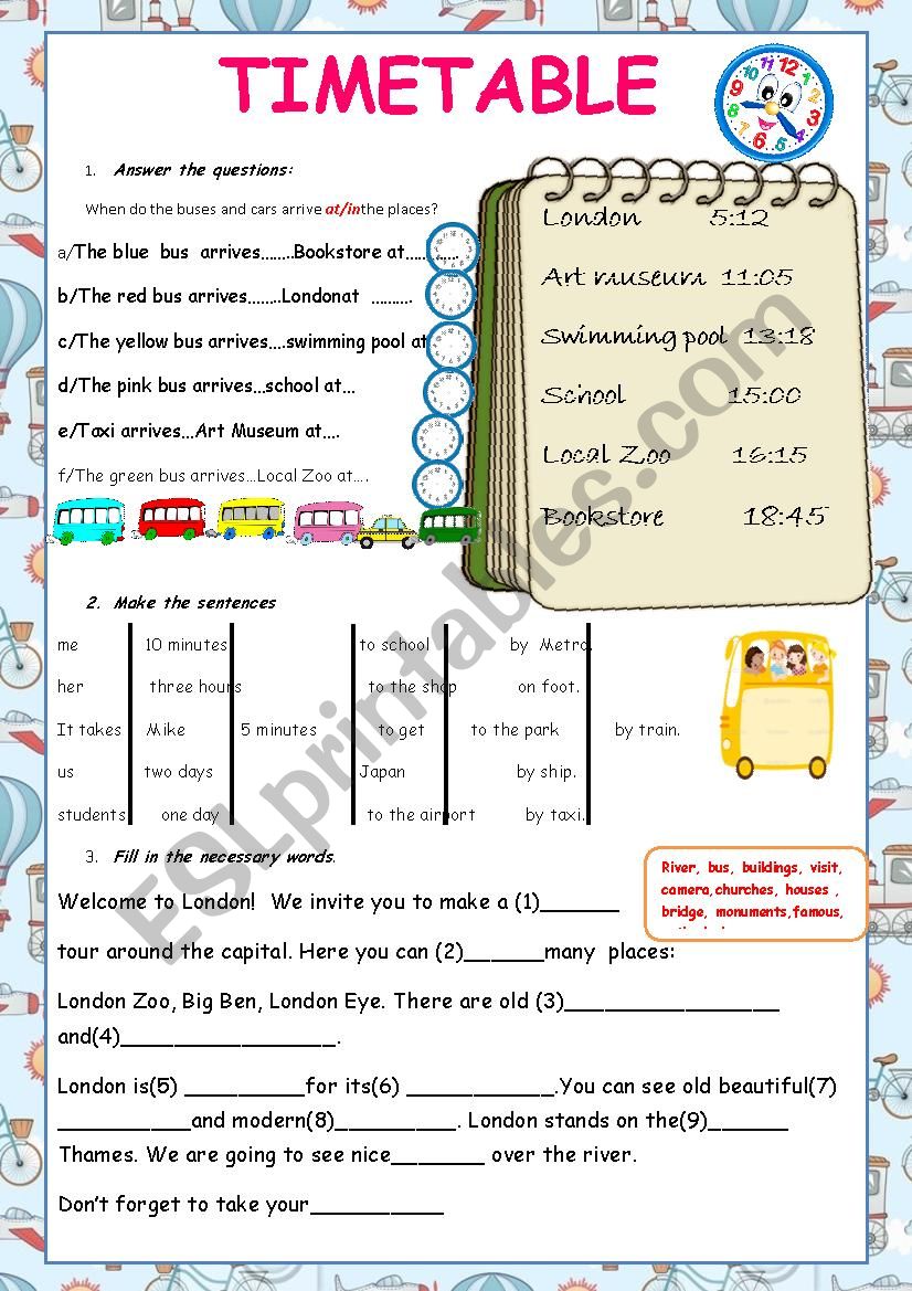 transport-timetable-esl-worksheet-by-myemma