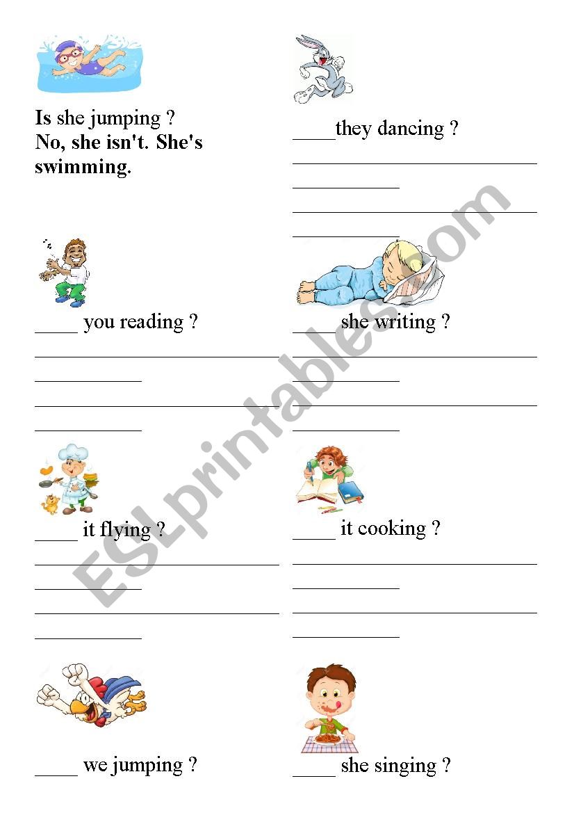 present continuous  worksheet