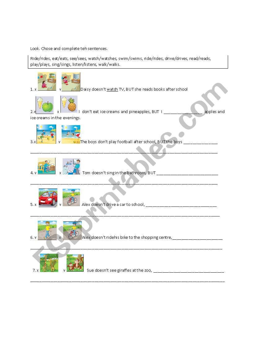 Movers Present Simple worksheet