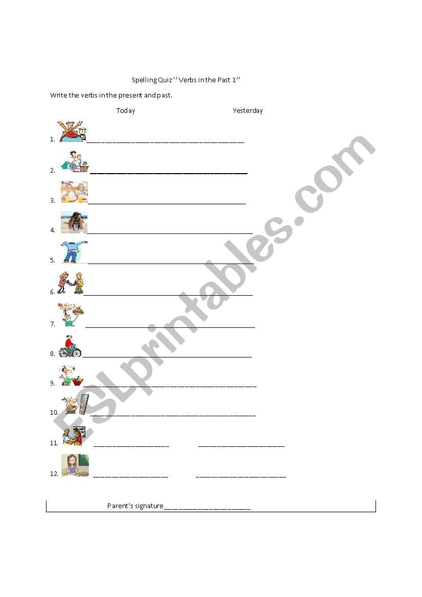 Movers Irregular verbs  worksheet