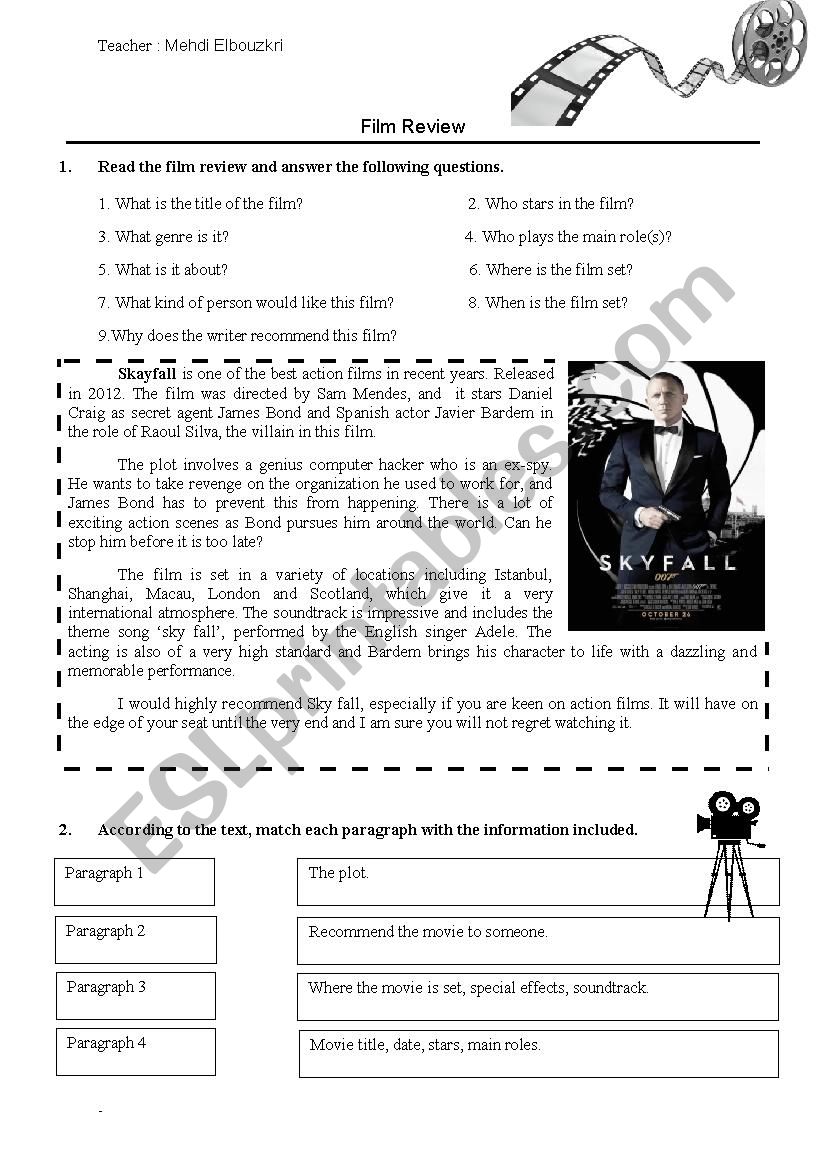 Film review worksheet