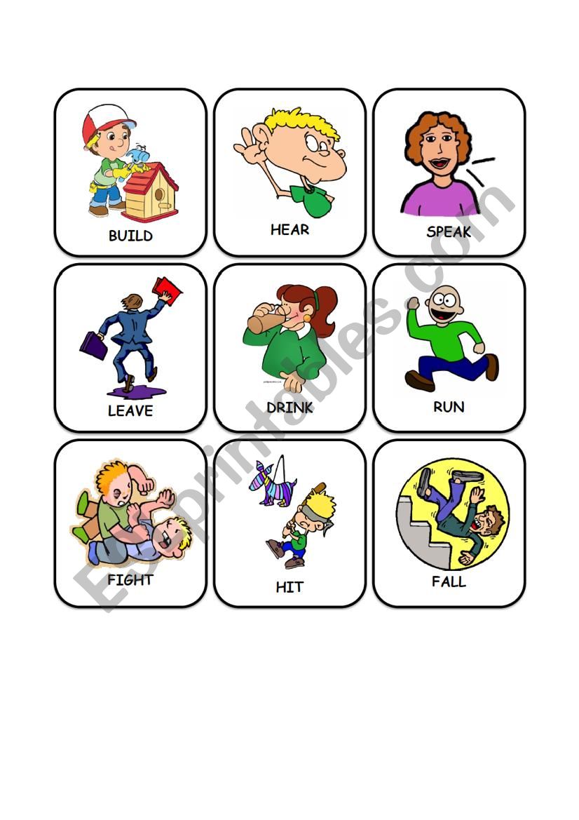 Irregular Past Tense Verbs - 1/9