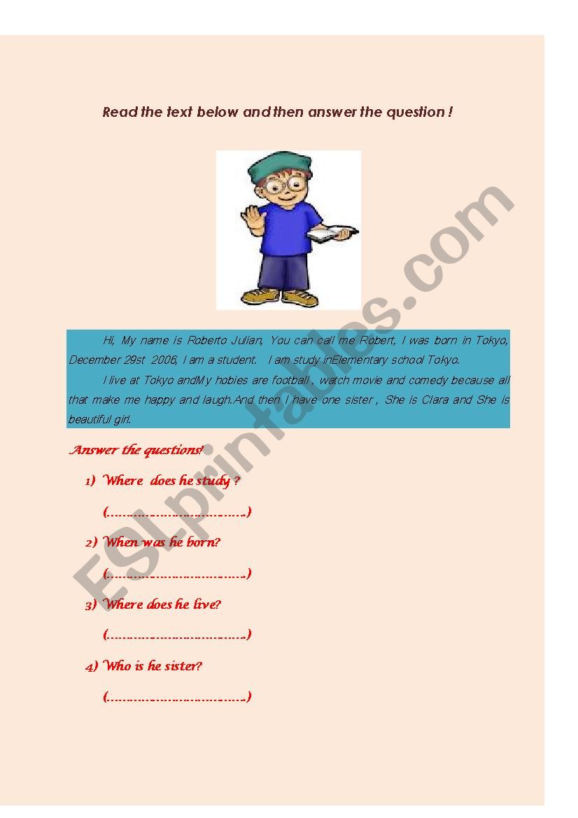 Read the text below and then answer the question !