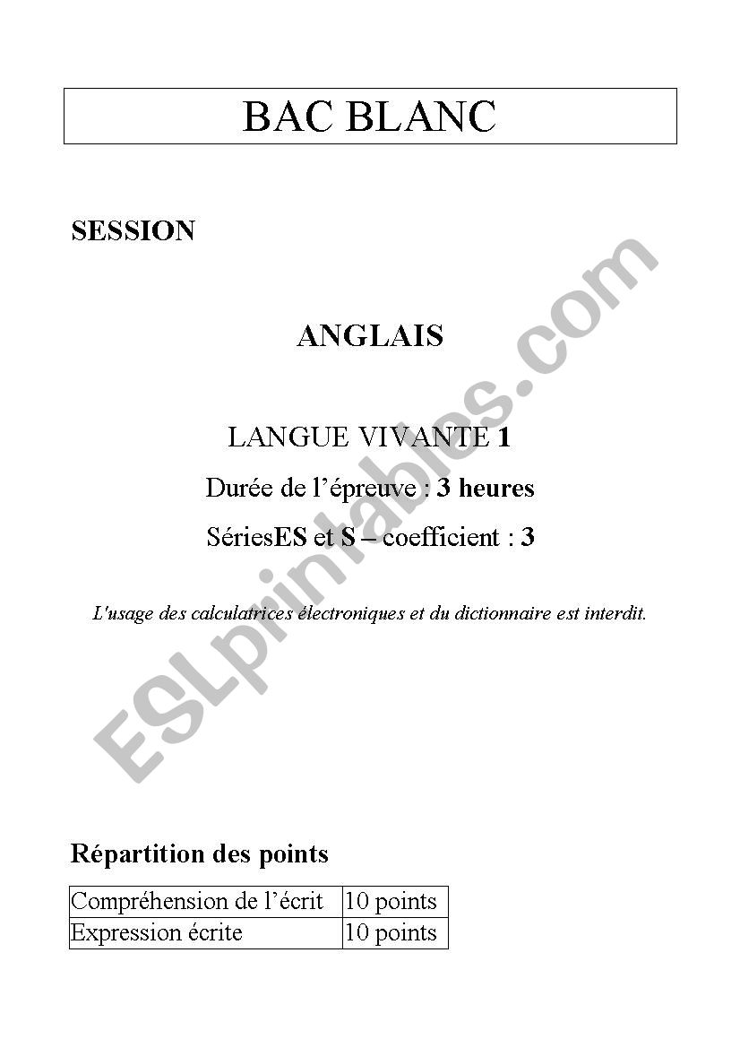Reading Test on Saviour Siblings (French Baccalaureate Format)