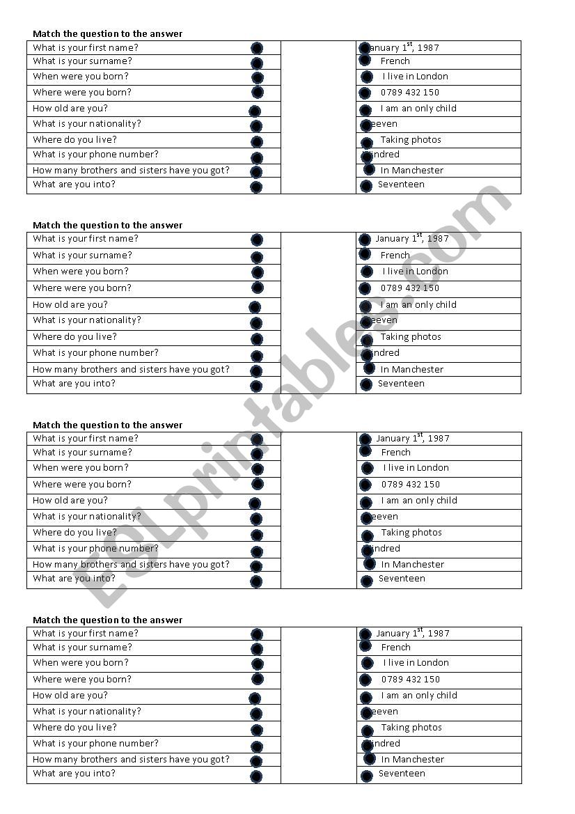 Introducing someone worksheet