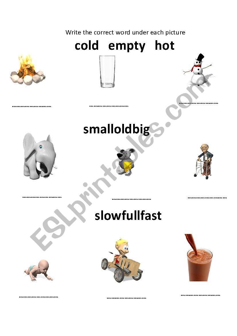ADJECTIVES worksheet