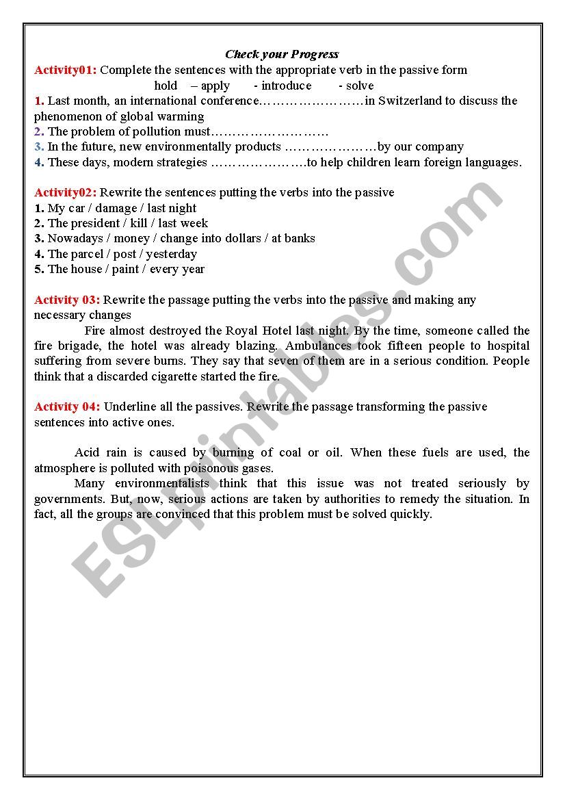 passive voice and active voice