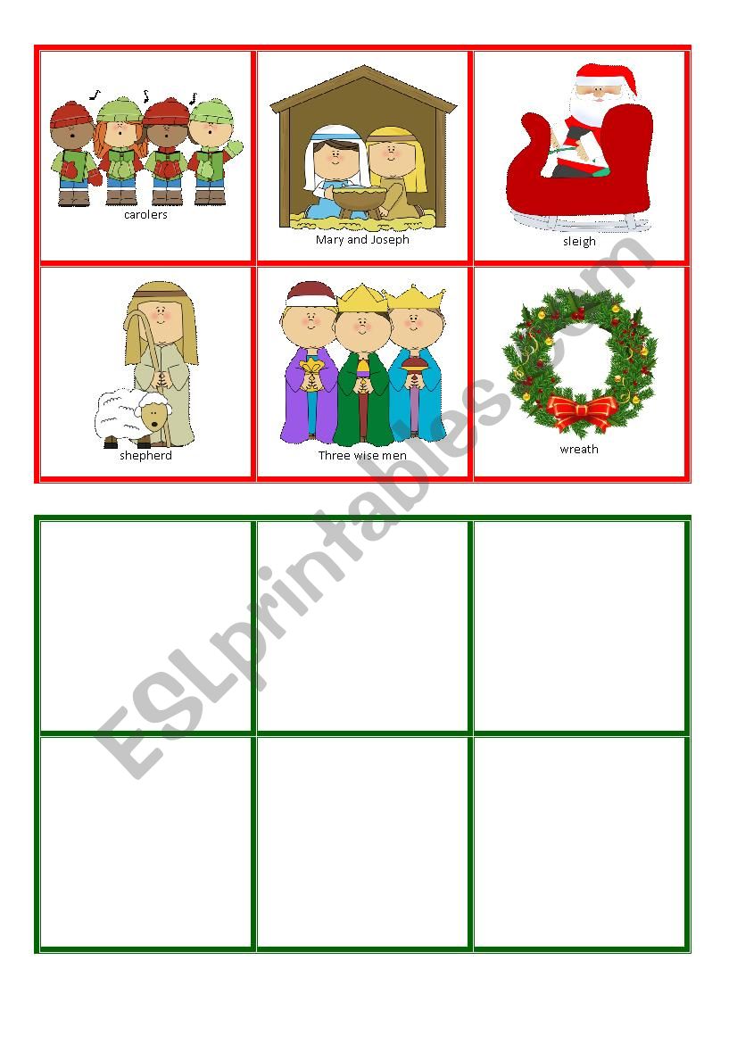 Christmas Bingo - part 2 worksheet