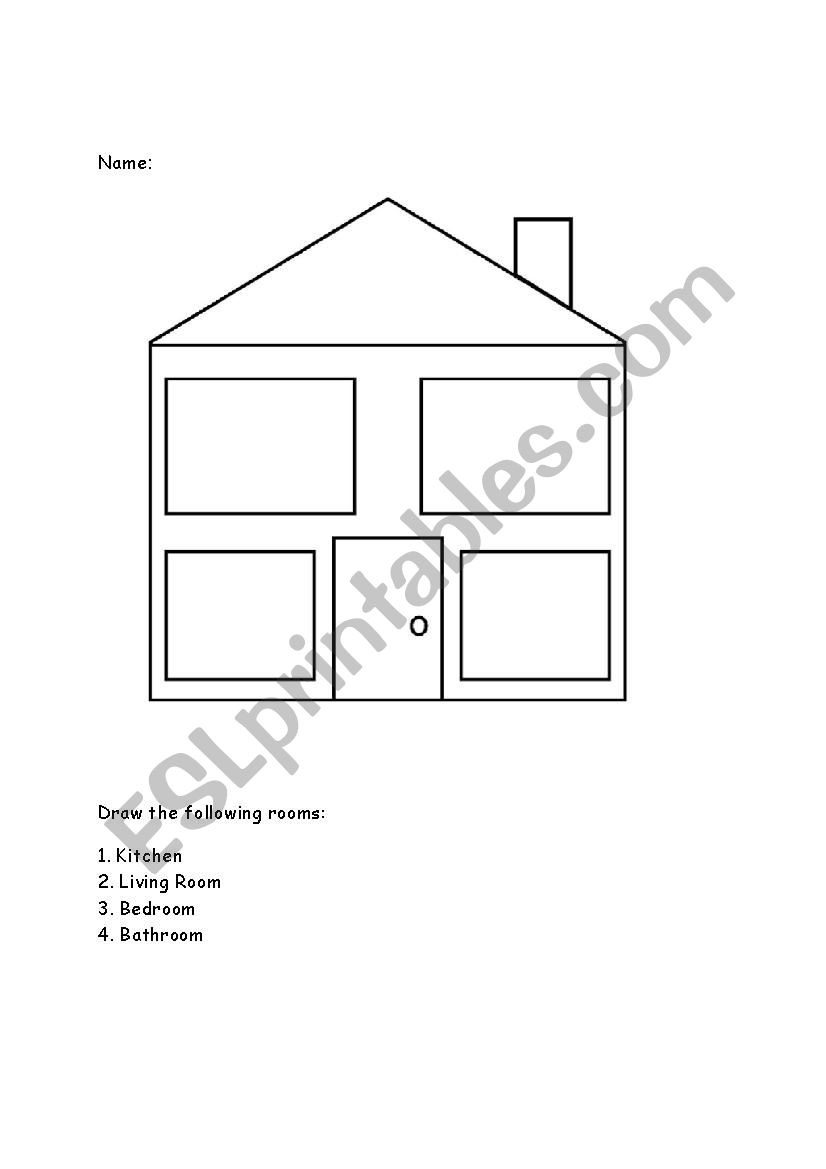 House Drawing Activity worksheet