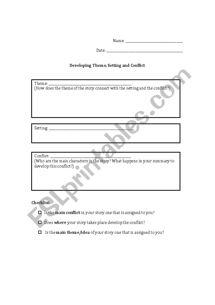 Connecting Conflict Theme Setting