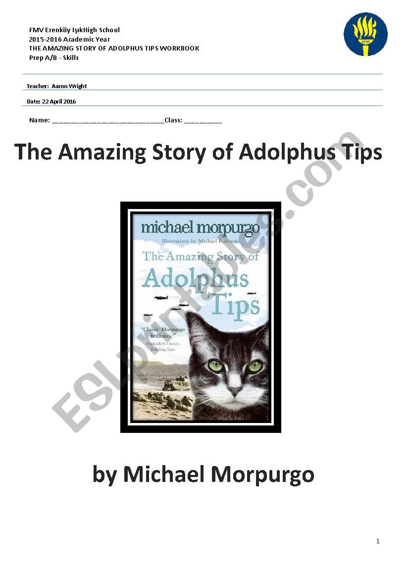 Adolphus Tips Handbook worksheet