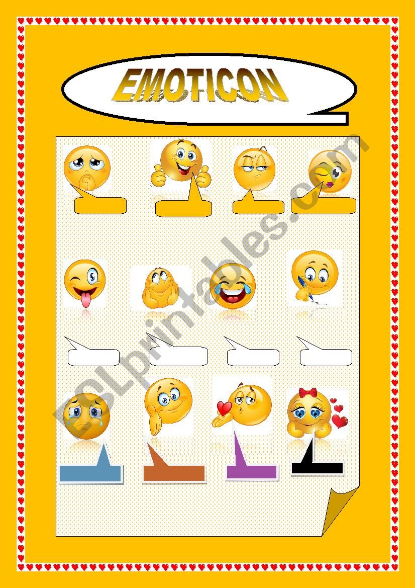 EMOTICON worksheet