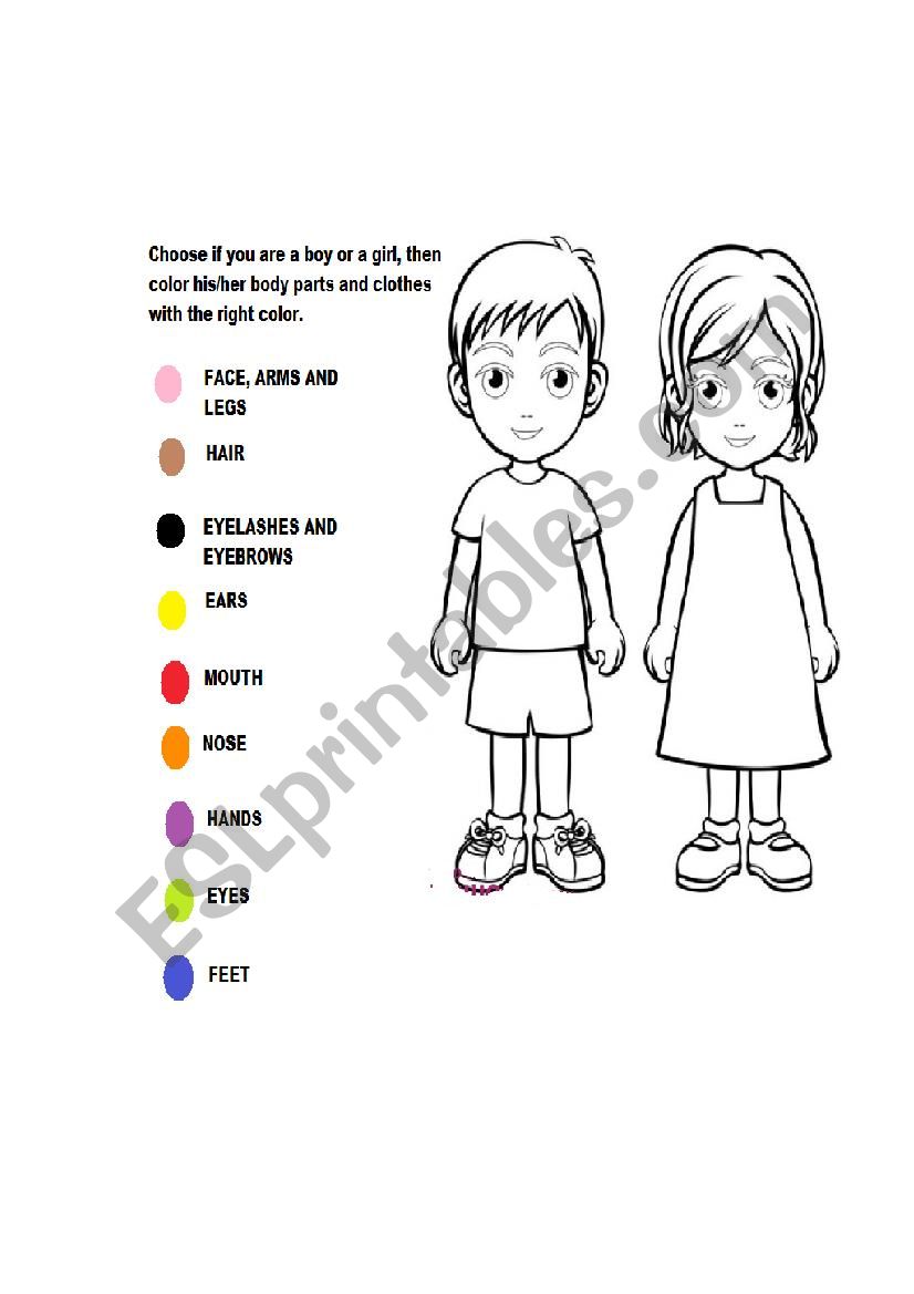 Body Parts worksheet