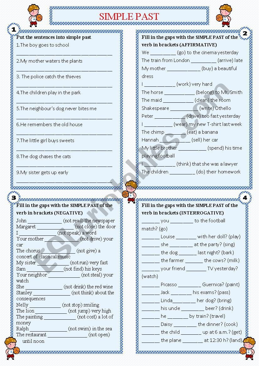 SIMPLE PAST worksheet