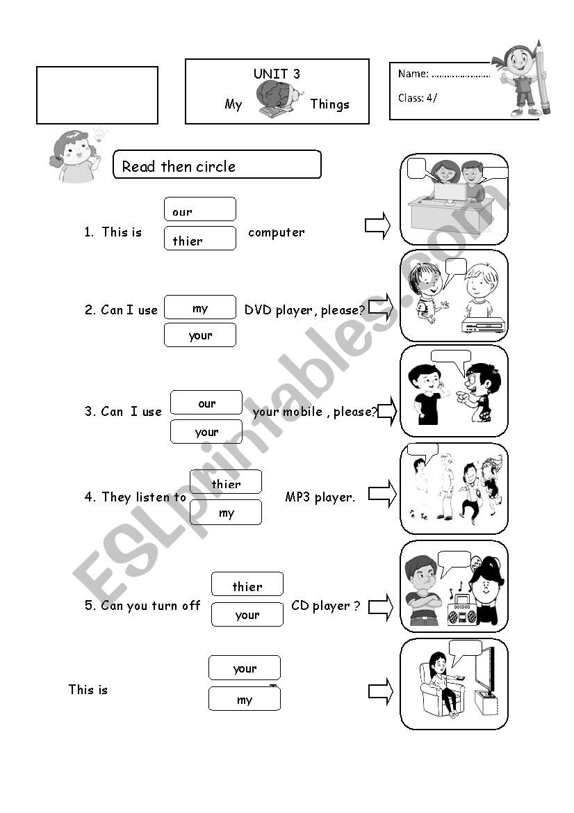 personal pronouns worksheet