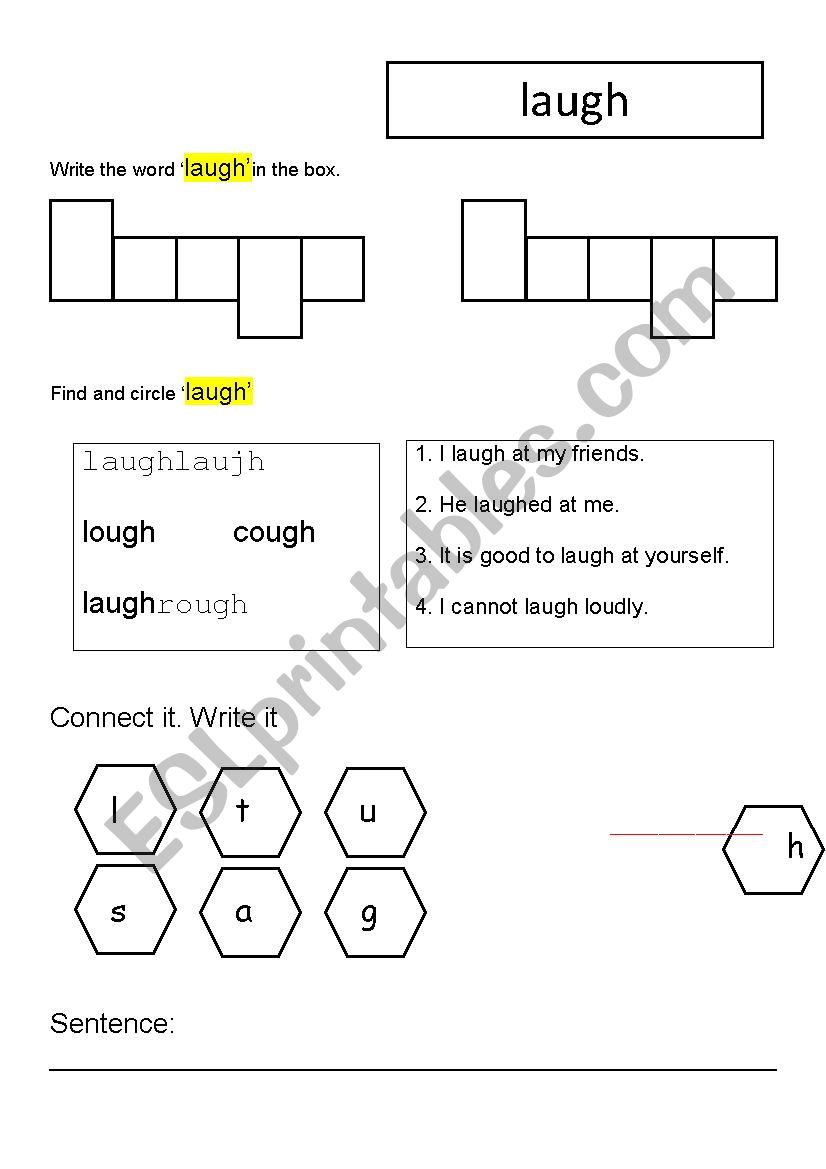 Sight Word worksheet