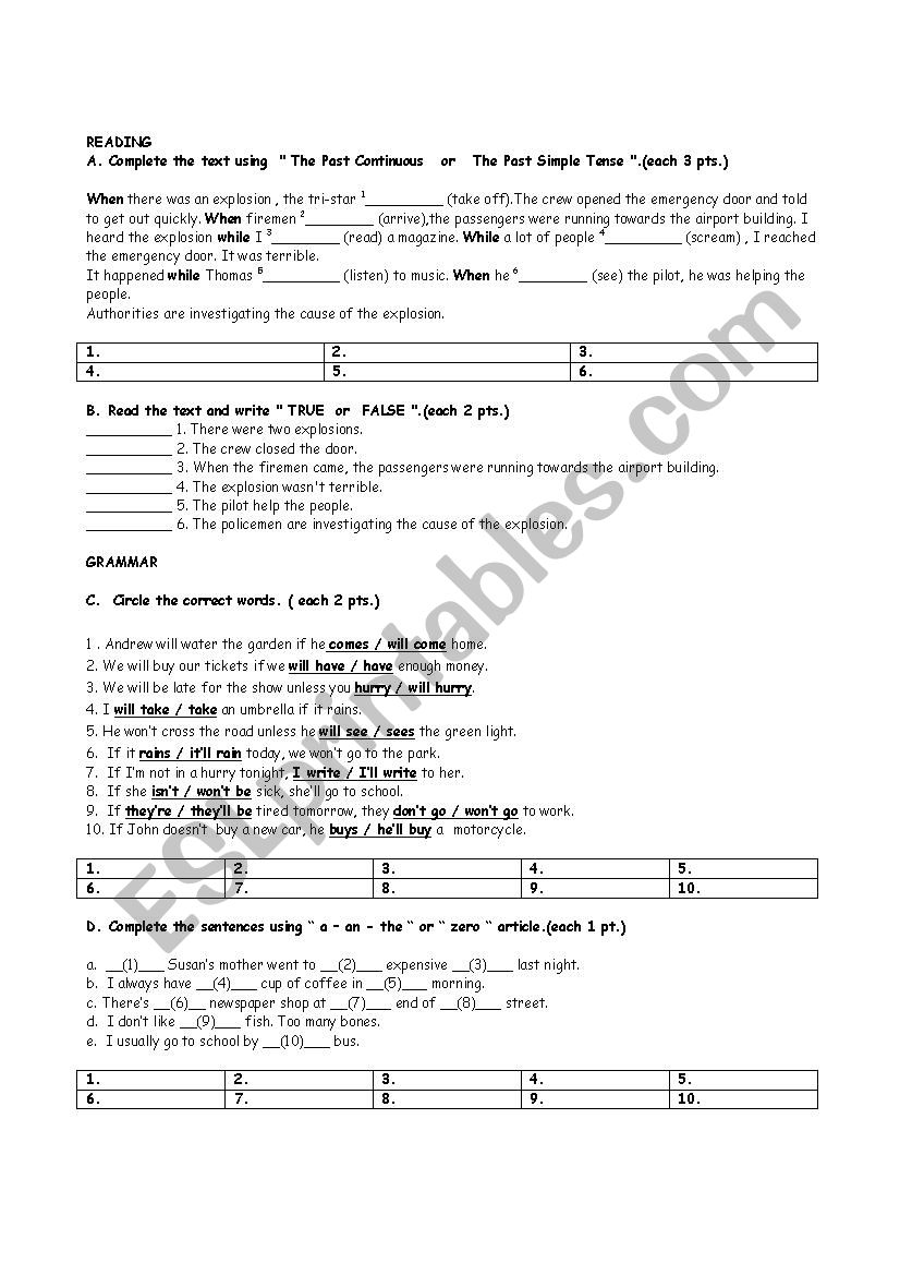 3rd exam for 11th classes worksheet