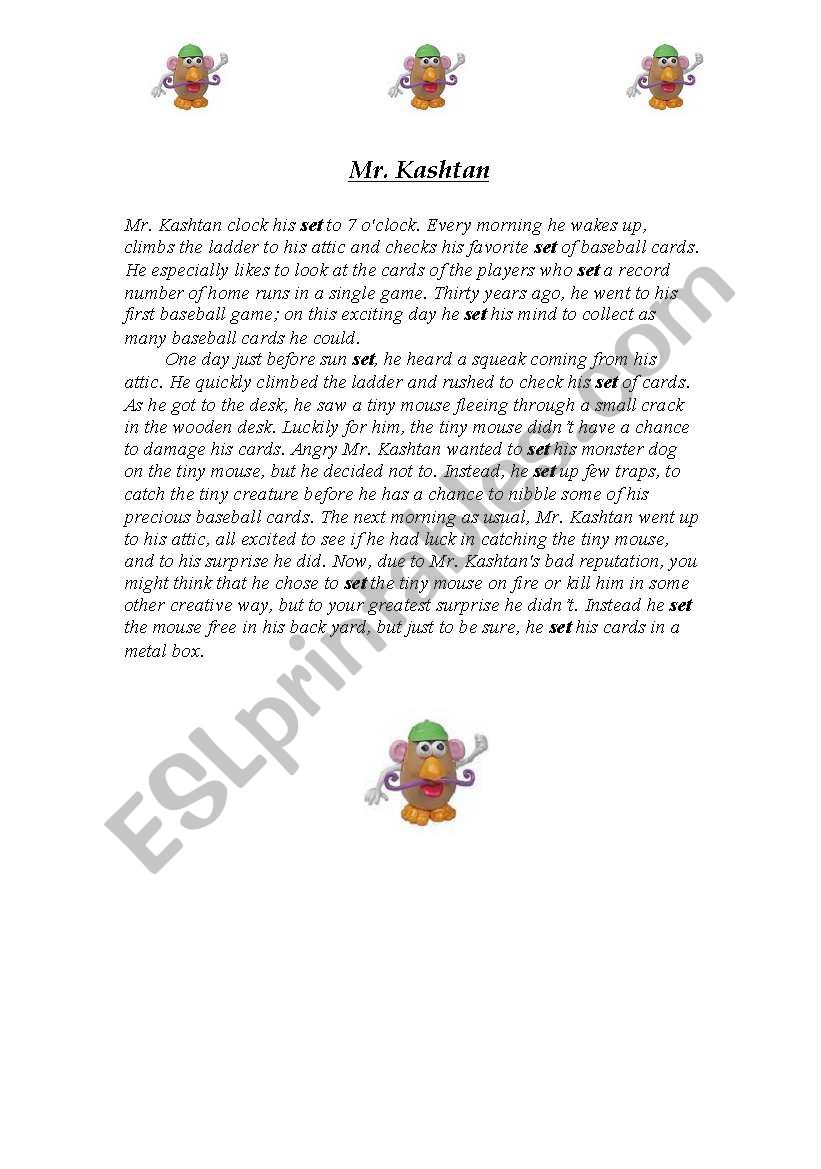 phrasal verbs - Mr Kashtan  worksheet
