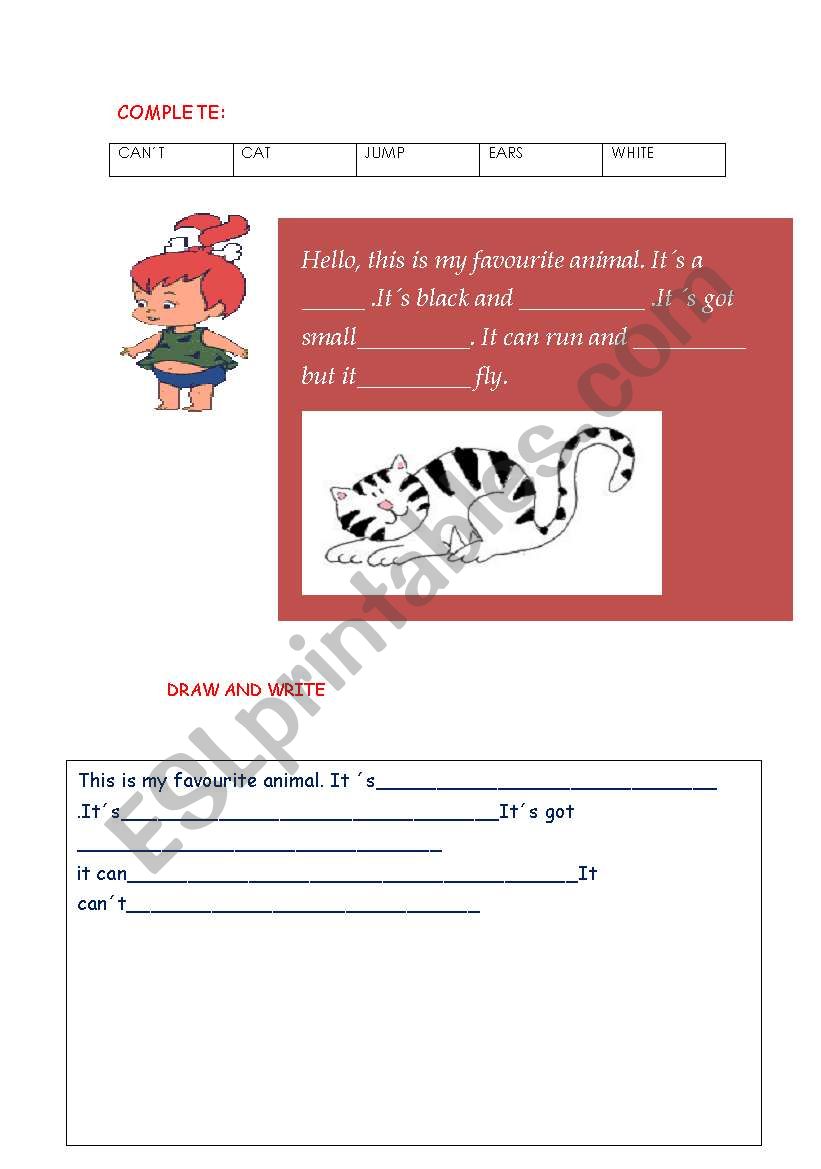 animal worksheet