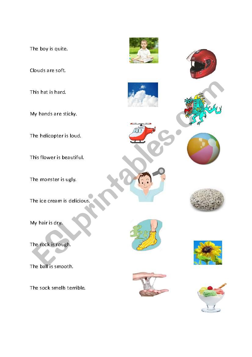 Our sensens worksheet