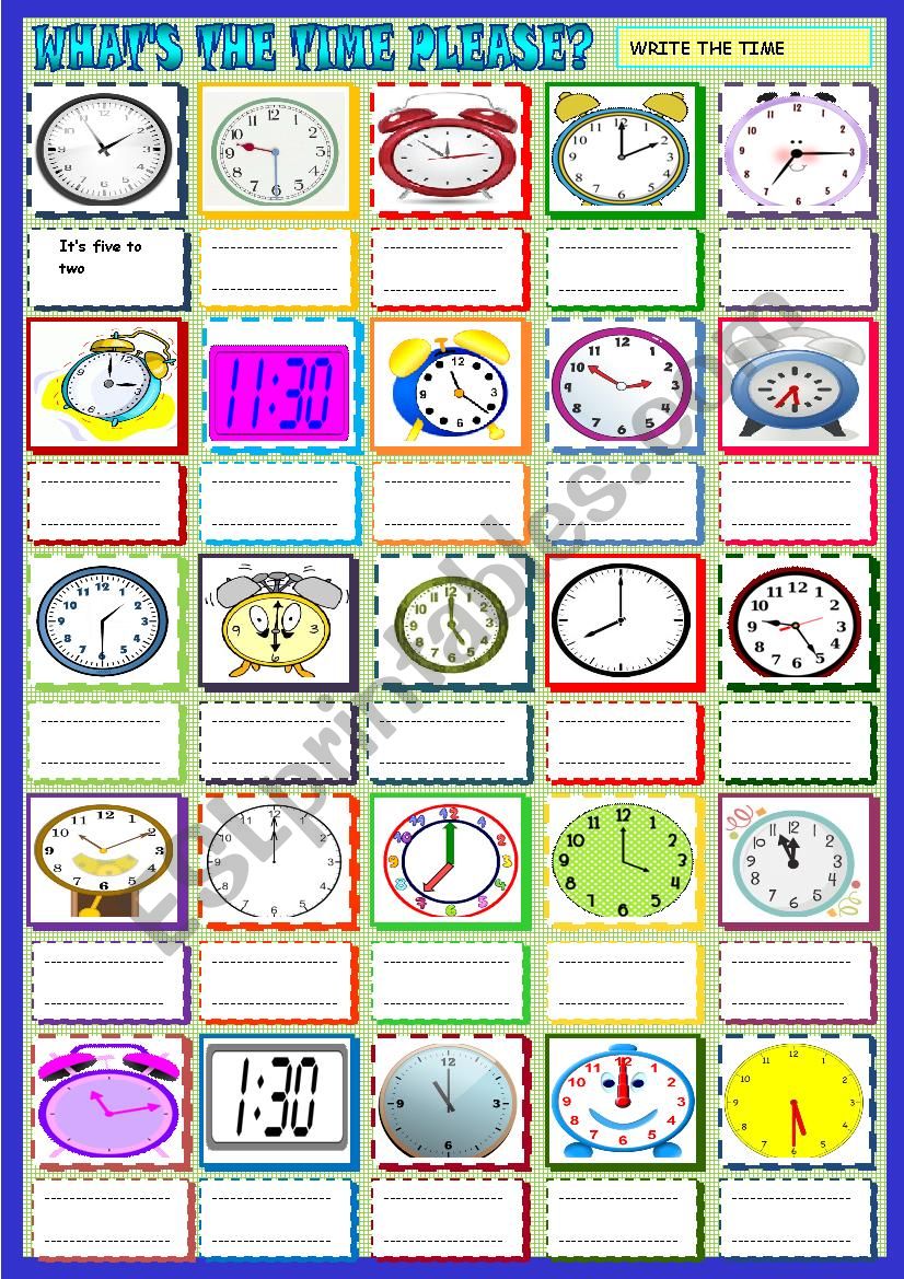 What  time is it? worksheet