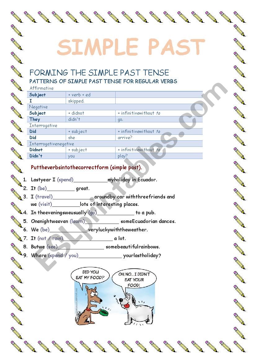 Simple Past worksheet