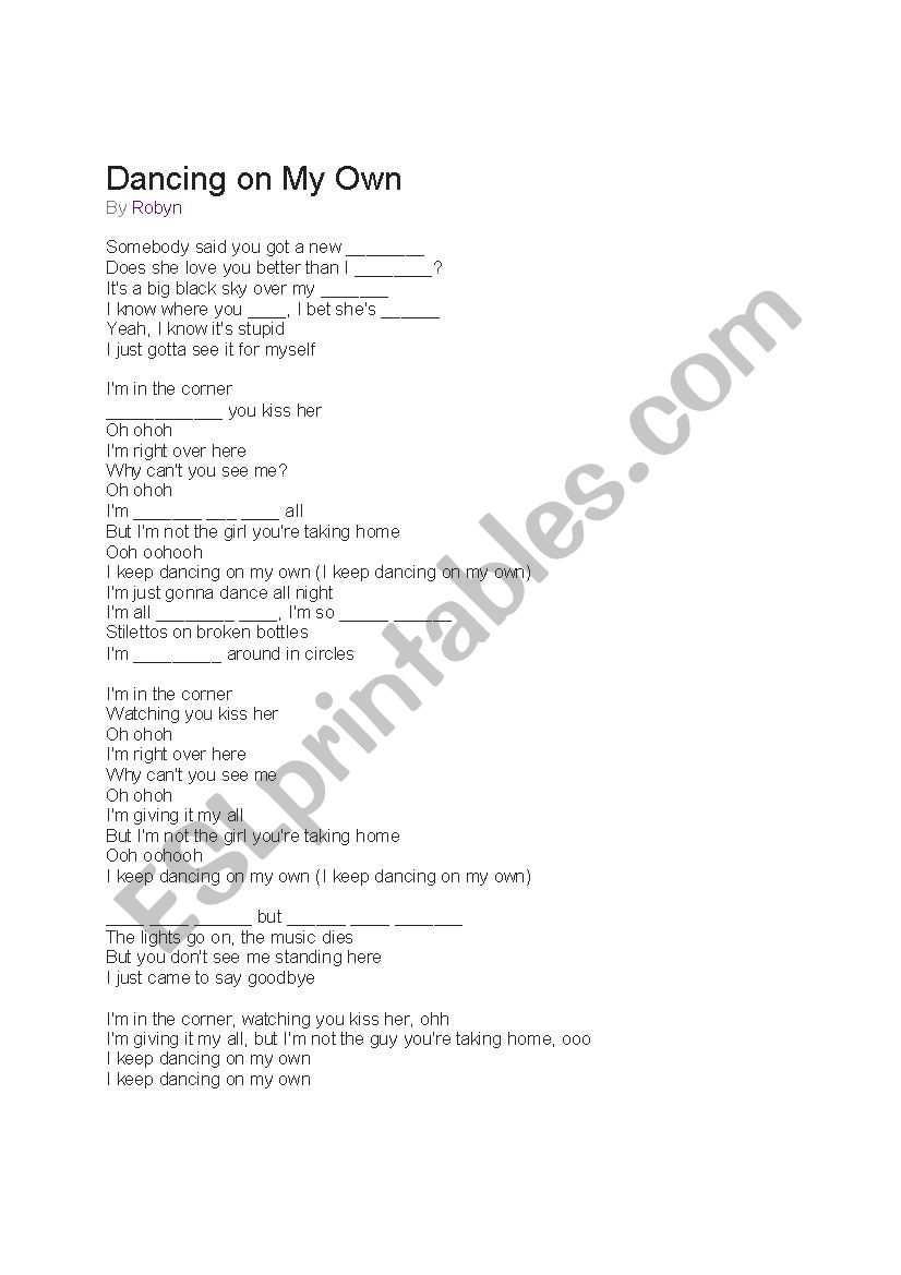 Dancing on my Own - Music Lyrics