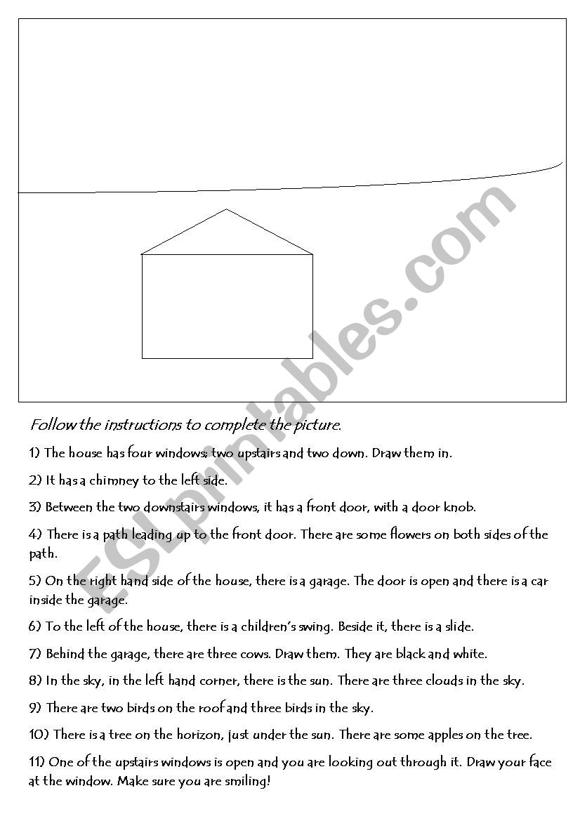 Follow the instructions to draw a picture