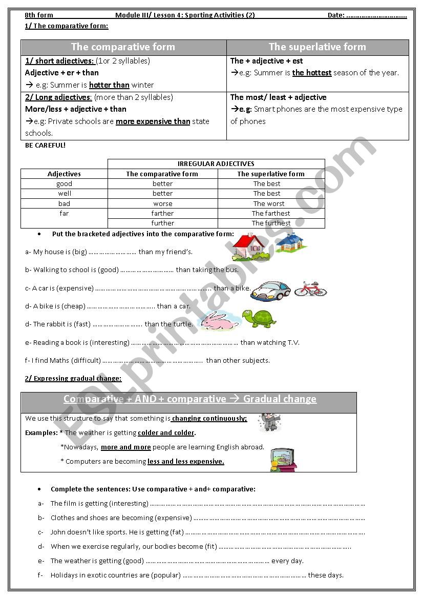 8th form Module III/ Lesson 4 Comparative form