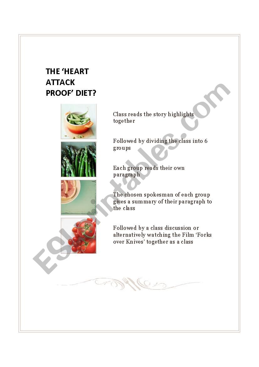 READ AND TALK - The heart attack proof diet?