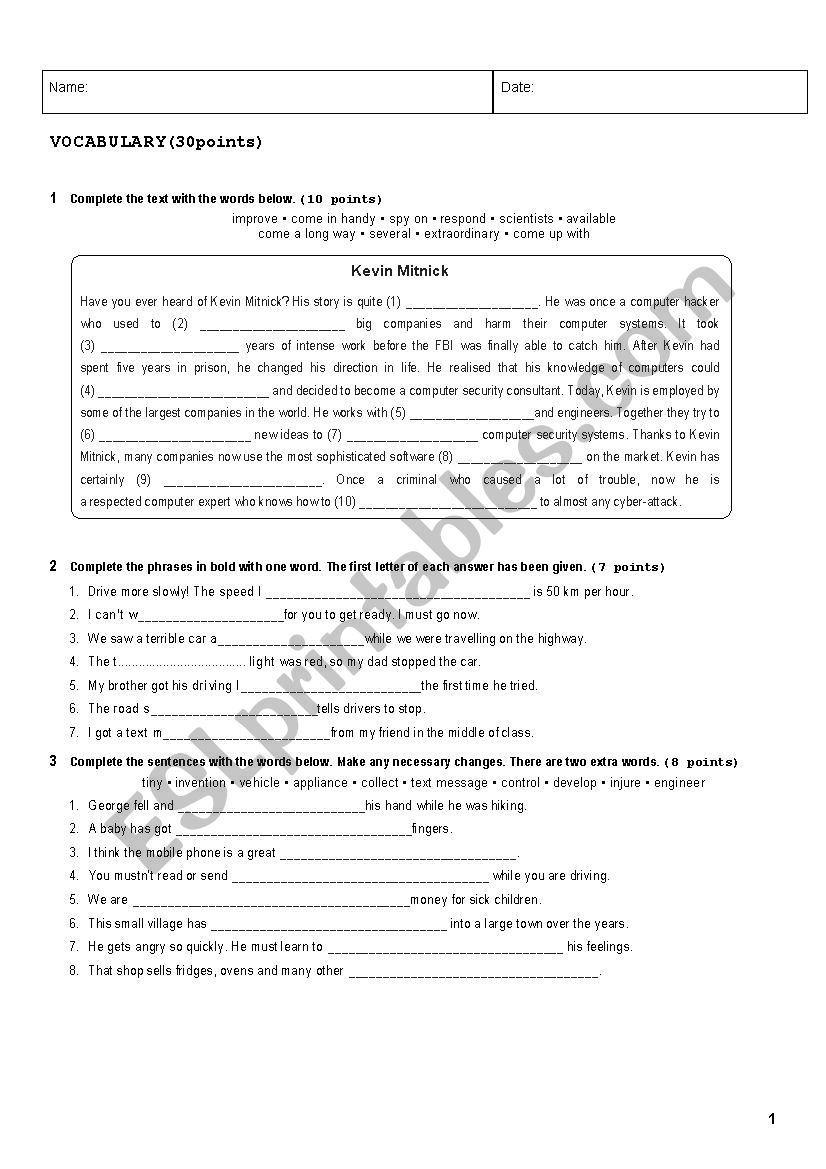 Present Perfect, Past Perfect and Past Simple Test