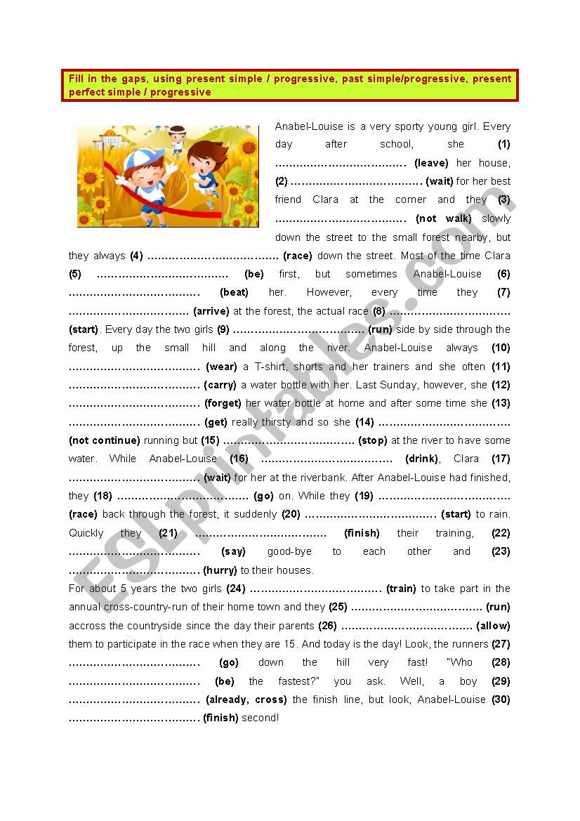 Present, Past & Present Perfect - Simple & Progressive (7)