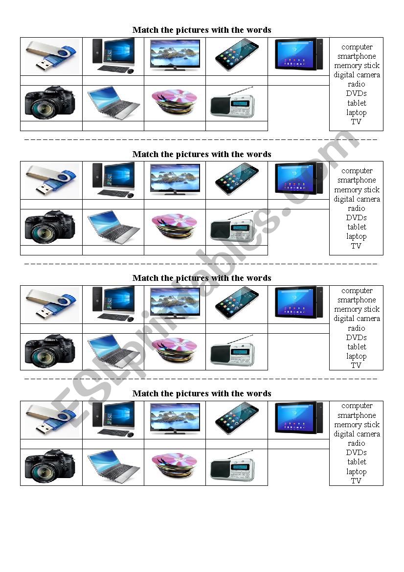 devices matching/ has got worksheet