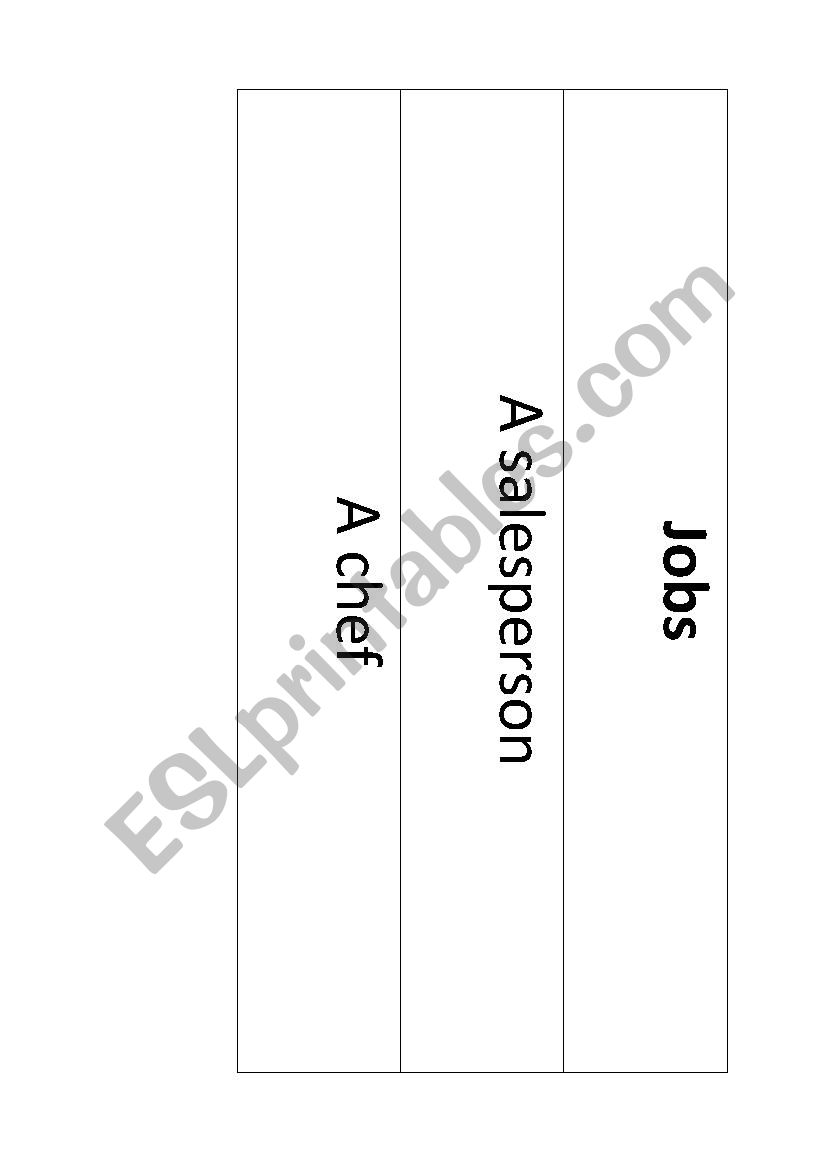 work and places worksheet