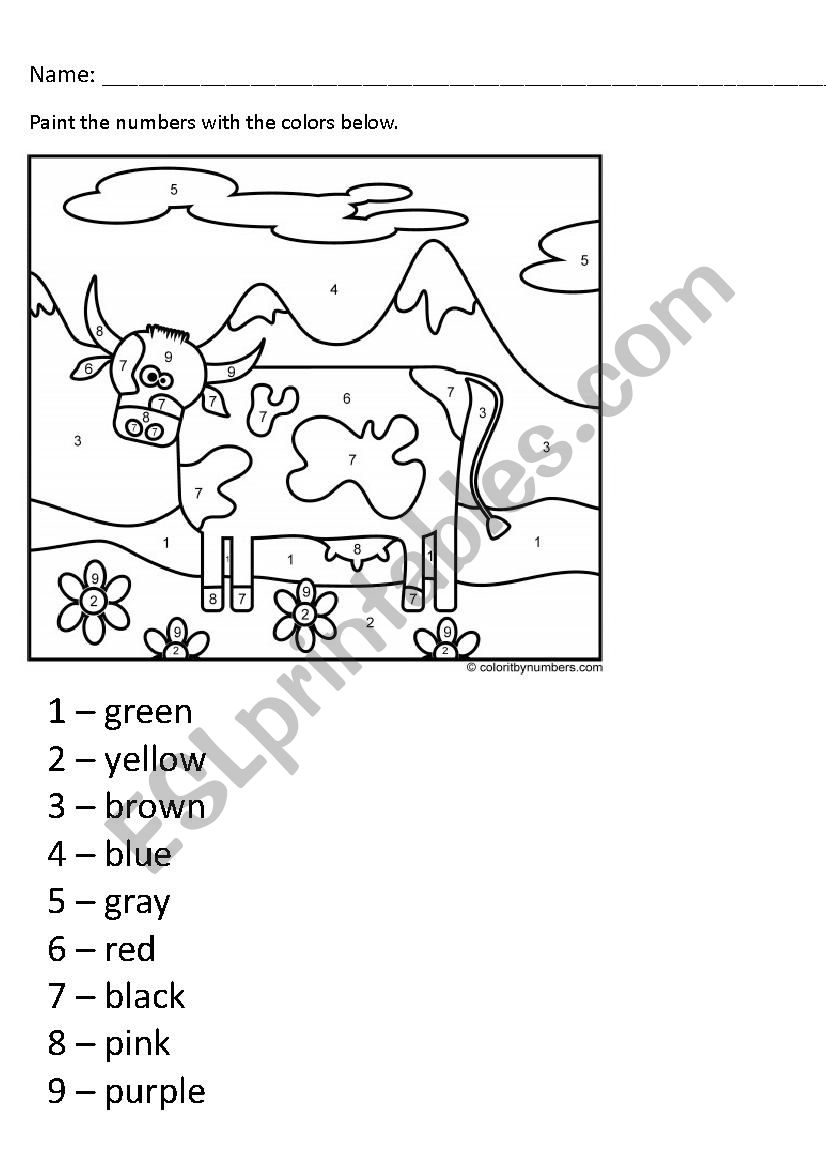 Painting activit worksheet