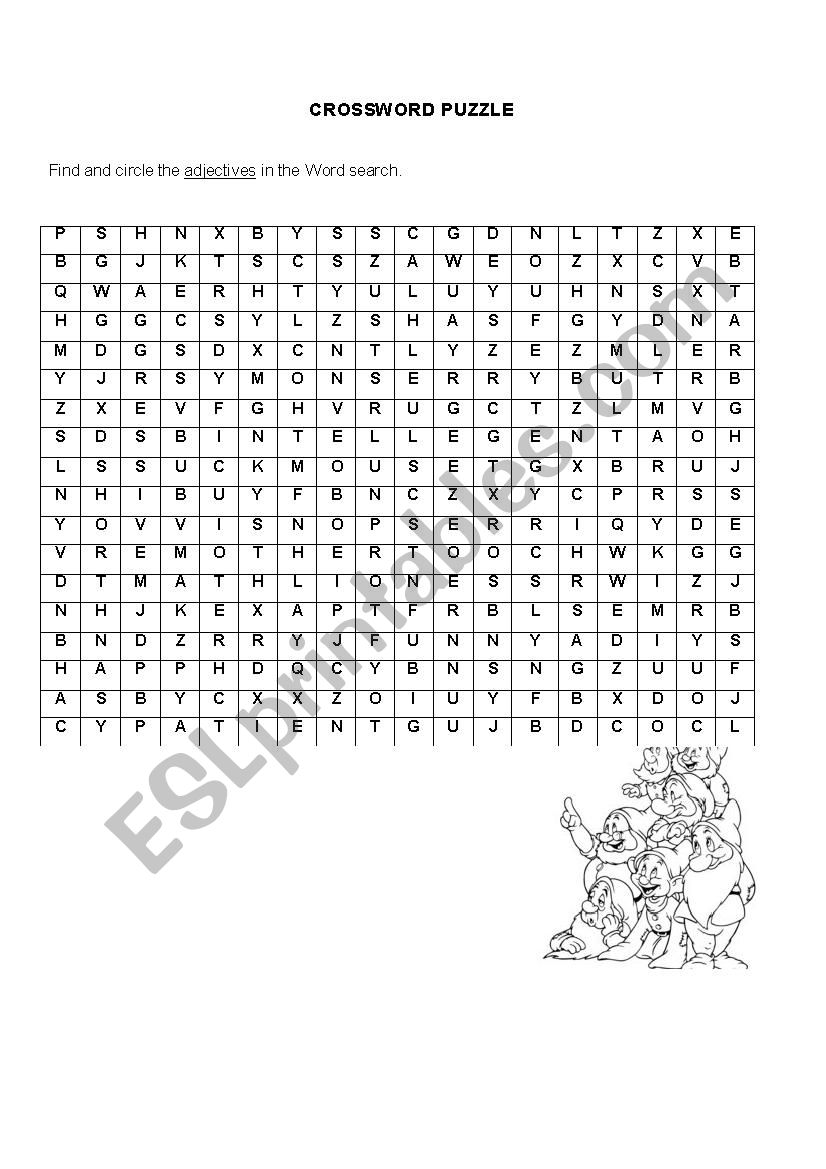 crossword puzzle worksheet