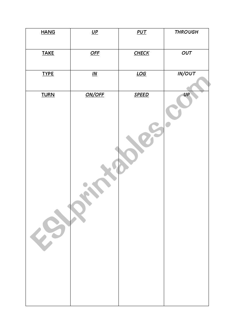 Busness english word matching 