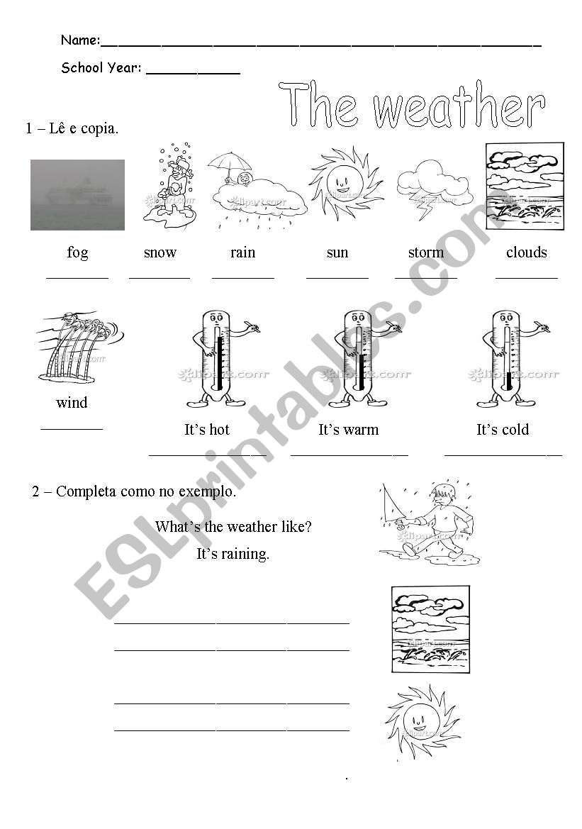 weather worksheet