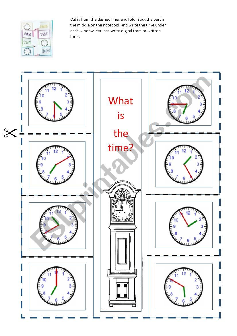 telling time lapbook worksheet