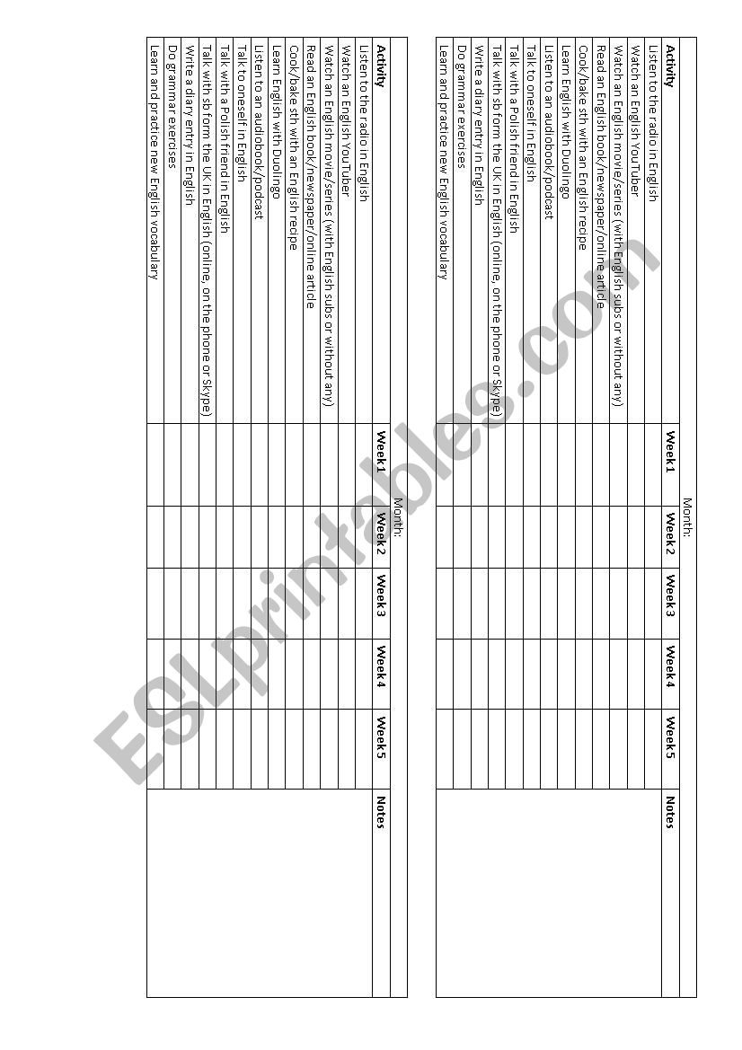 At home all skills activities for improving English