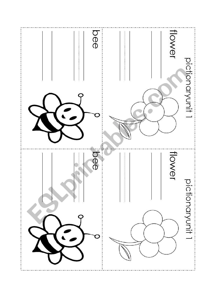 Little bugs. Pictionary worksheet