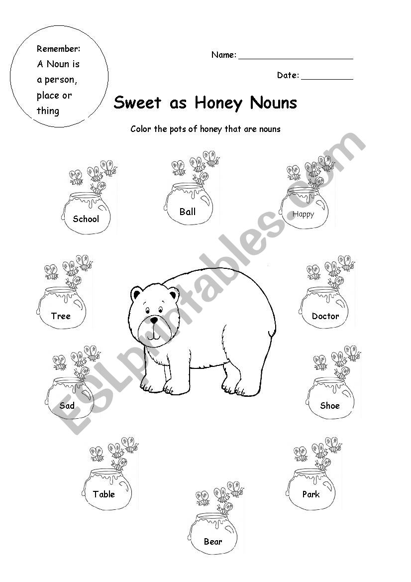Sweet As Honey Nound ESL Worksheet By Michy95