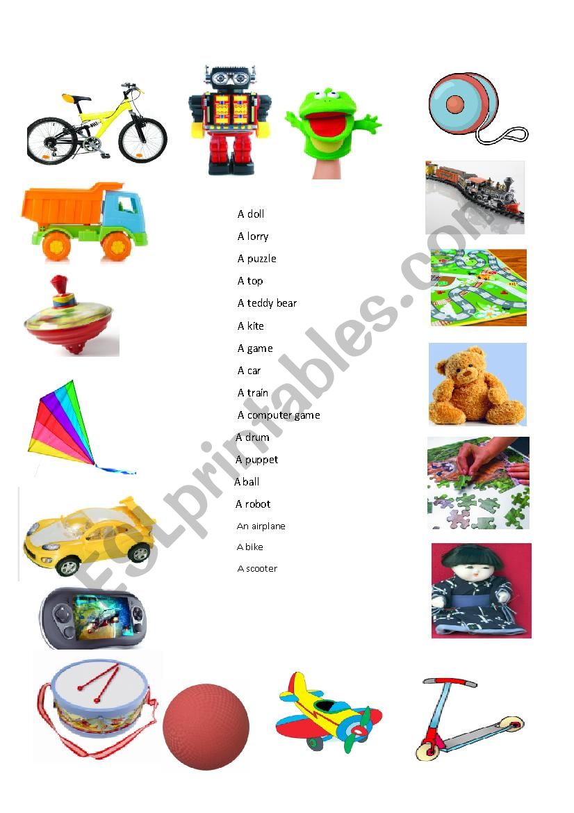 Toys worksheet