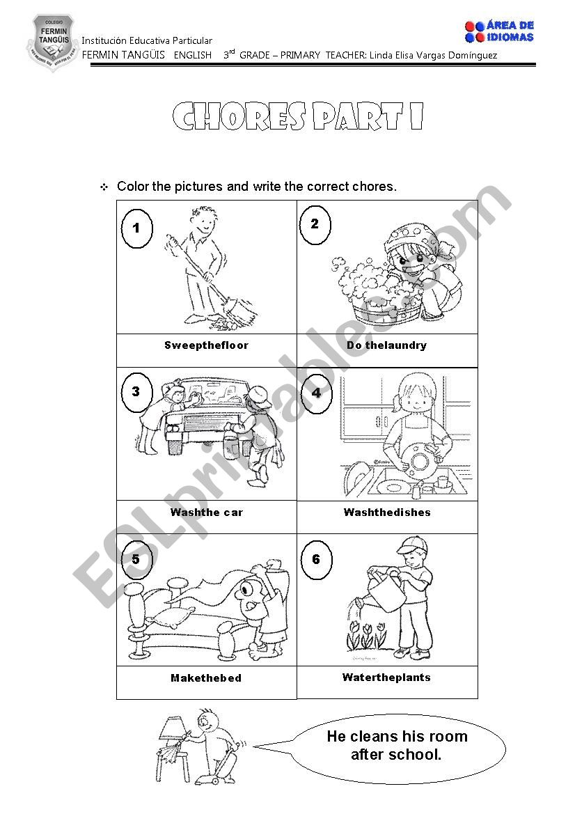 CHORES worksheet