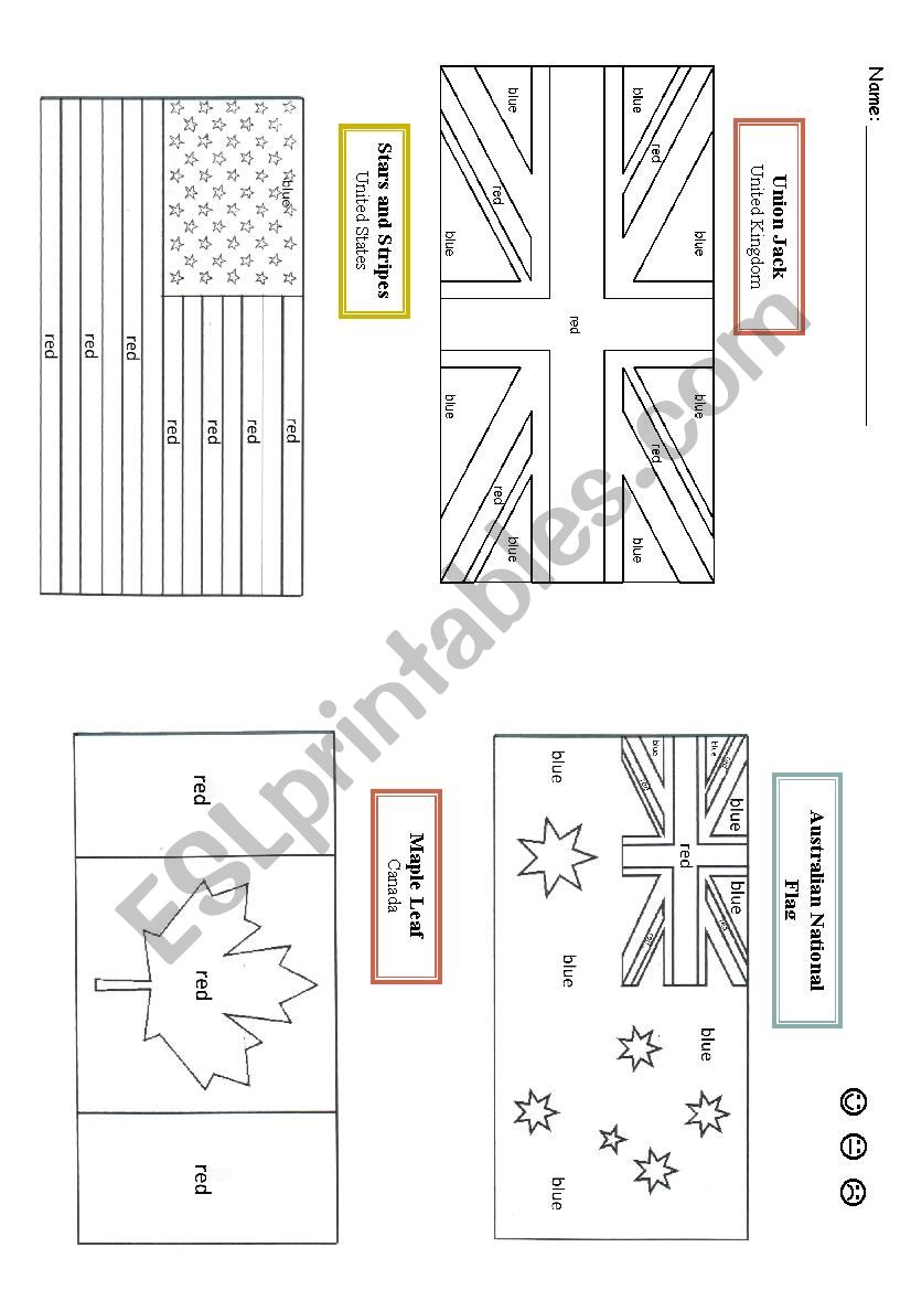 countries  worksheet